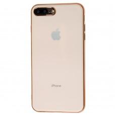 Чехол для iPhone 7 Plus / 8 Plus Silicone case матовый розово-золотистый
