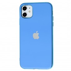 Чохол для iPhone 11 Silicone case матовий (TPU) блакитний
