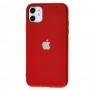 Чохол для iPhone 11 Silicone case матовий (TPU) червоний