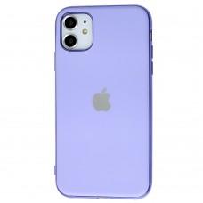 Чехол для iPhone 11 Silicone case матовый (TPU) лавандовый