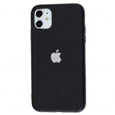 Чехол для iPhone 11 Silicone case матовый (TPU) черный