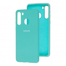 Чехол для Samsung Galaxy A21 (A215) Silicone Full светло-бирюзовый