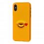 Чохол для iPhone X / Xs Smile жовтий поцілунок