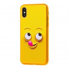 Чохол для iPhone X / Xs Smile жовтий язичок