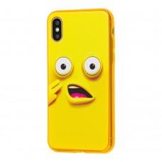 Чохол для iPhone X / Xs Smile жовтий здивований