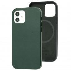 Чехол для iPhone 12 / 12 Pro Leather with MagSafe pine green