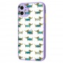 Чохол для iPhone 11 Wave Cartoon dachshund / light purple