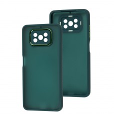 Чехол для Xiaomi Poco X3 Luxury Metal Lens зеленый