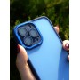 Чехол для Xiaomi Poco X3 Luxury Metal Lens синий