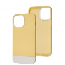 Чехол для iPhone 13 Pro Max Bichromatic creamy-yellow/white