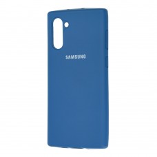 Чехол для Samsung Galaxy Note 10 (N970) Silicone Full синий / navy blue