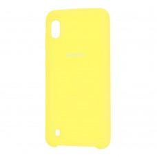 Чехол для Samsung Galaxy A10 (A105) Silky Soft Touch "лимонный"