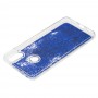 Чехол для Xiaomi Redmi Note 7 Блестки вода синий