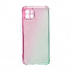 Чехол для Samsung Galaxy A03 (A035) Wave Shine pink / turquoise
