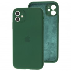 Чохол для iPhone 11 Silicone Slim Full camera atrovirens