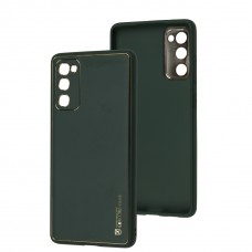 Чехол для Samsung Galaxy S20 FE (G780) Leather Xshield army green