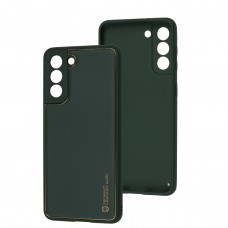 Чохол для Samsung Galaxy S21 (G991) Leather Xshield army green