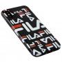 Чехол для iPhone X / Xs  IMD " fila many logo black " 