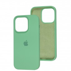 Чохол для iPhone 14 Pro Square Full silicone зелений / spearmint