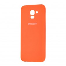 Чехол для Samsung Galaxy A8+ 2018 (A730) Silicone cover оранжевый