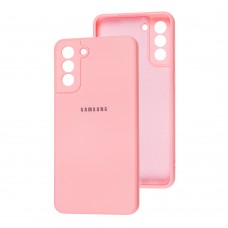 Чехол для Samsung Galaxy S21+ (G996) Square camera full розовый / light pink