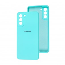 Чехол для Samsung Galaxy S21+ (G996) Square camera full бирюзовый
