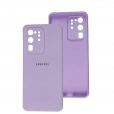 Чехол для Samsung Galaxy S20 Ultra (G988) Square camera full фиолетовый / light purpl