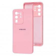 Чехол для Samsung Galaxy S20 Ultra (G988) Square camera full розовый / light pink