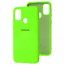 Чохол для Samsung Galaxy M21 / M30s Silicone Full салатовий / neon green