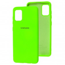 Чехол для Samsung Galaxy A31 (A315) Silicone Full салатовый / neon green