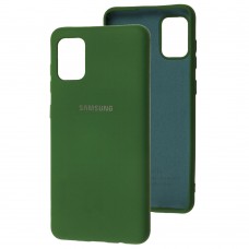 Чехол для Samsung Galaxy A31 (A315) Silicone Full зеленый / dark green