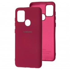 Чехол для Samsung Galaxy A21s (A217) Silicone Full бордовый / Marsala