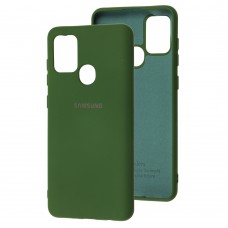 Чохол для Samsung Galaxy A21s (A217) Silicone Full зелений / dark green