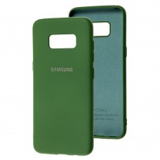 Чехол для Samsung Galaxy S8 (G950) Silicone Full зеленый / dark green