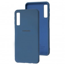 Чехол для Samsung Galaxy A7 2018 (A750) Silicone Full синий / navy blue
