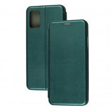 Чехол книжка Premium для Samsung Galaxy A03s (A037) зеленый