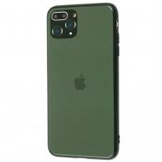 Чохол для iPhone 7 Plus / 8 Plus original glass with Frame темно-зелений