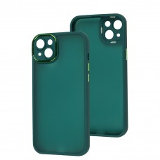 Чехол для iPhone 14 Plus Luxury Metal Lens зеленый