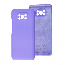 Чехол для Xiaomi Poco X3 Wave Full camera light purple