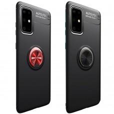 Чохол для Samsung Galaxy A51 (A515) Deen ColorRing з кільцем чорний / червоний