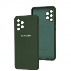Чехол для Samsung Galaxy A32 (A325) Full camera зеленый / dark green