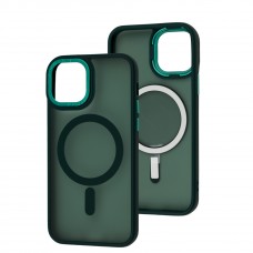 Чехол для iPhone 12/12 Pro Space color MagSafe зеленый