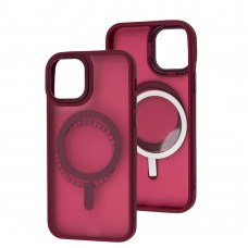 Чехол для iPhone 12/12 Pro Space color MagSafe бордовый