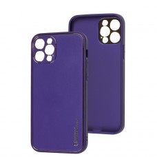 Чехол для iPhone 12 Pro Max Leather Xshield ultra violet