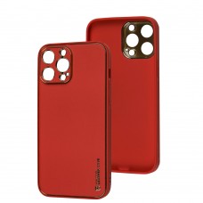 Чехол для iPhone 13 Pro Max Leather Xshield red