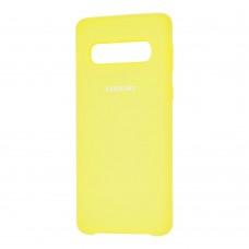 Чехол для Samsung Galaxy S10 (G973) Silky Soft Touch лимонный