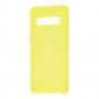 Чехол для Samsung Galaxy S10 (G973) Silky Soft Touch лимонный