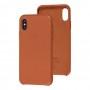 Чохол для iPhone X / Xs Leather Case (Leather) saddle brown