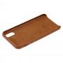 Чохол для iPhone X / Xs Leather Case (Leather) saddle brown