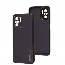 Чехол для Xiaomi Redmi Note 10 / 10s Leather Xshield dark purple